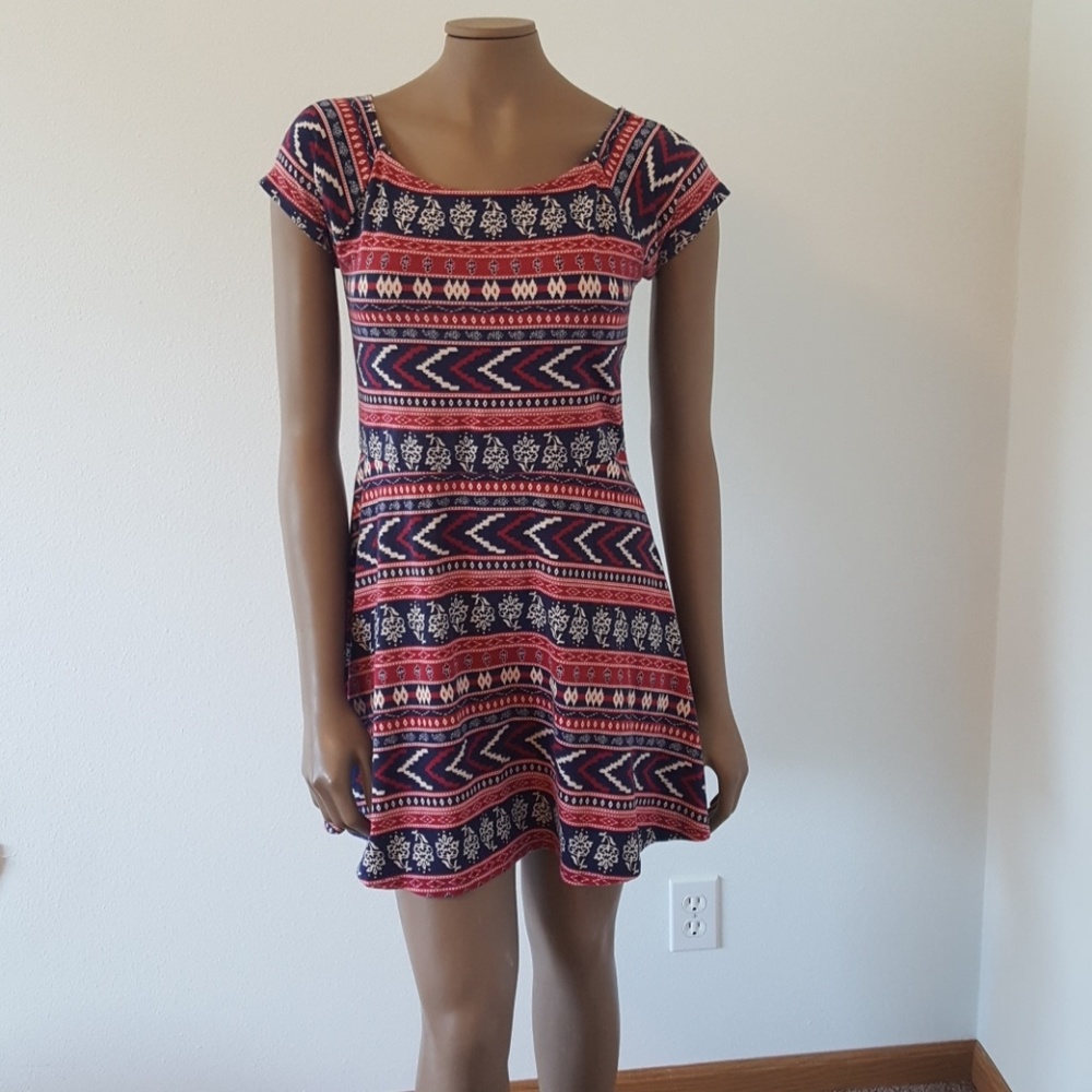 Patterned Skater Dress